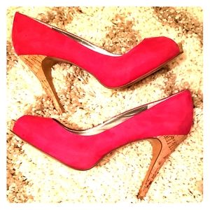 Guess Women's High Heels Peep Toe Pink